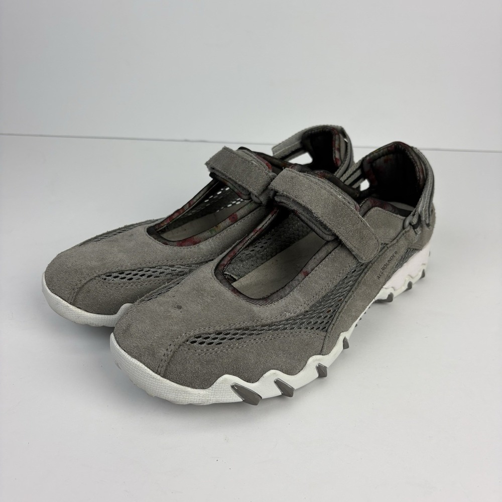 Allrounder by Mephisto Women's Niro Mary Jane Grey Suede Leather Sneakers Size11